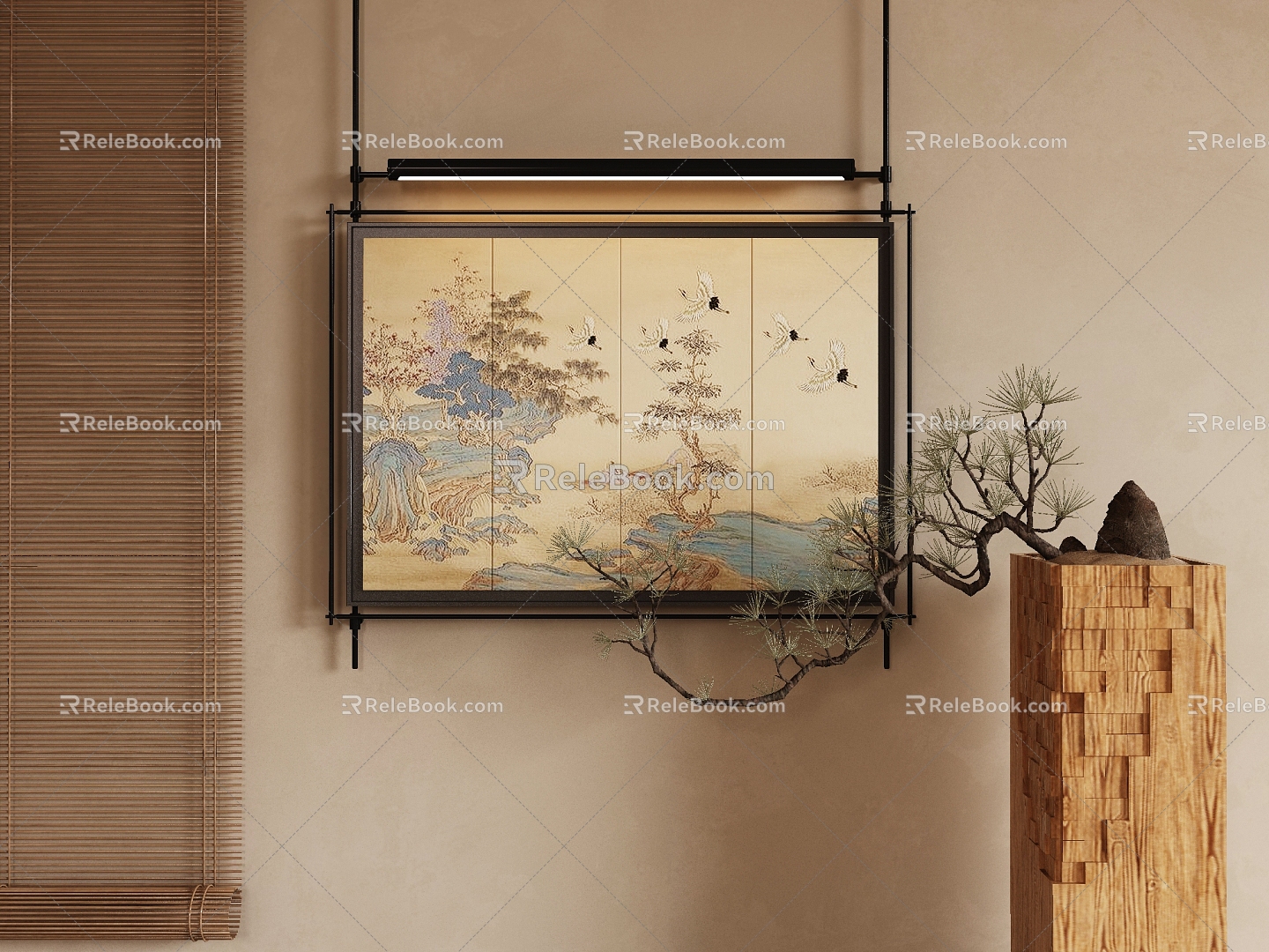 New Chinese Decorative Painting 3d model