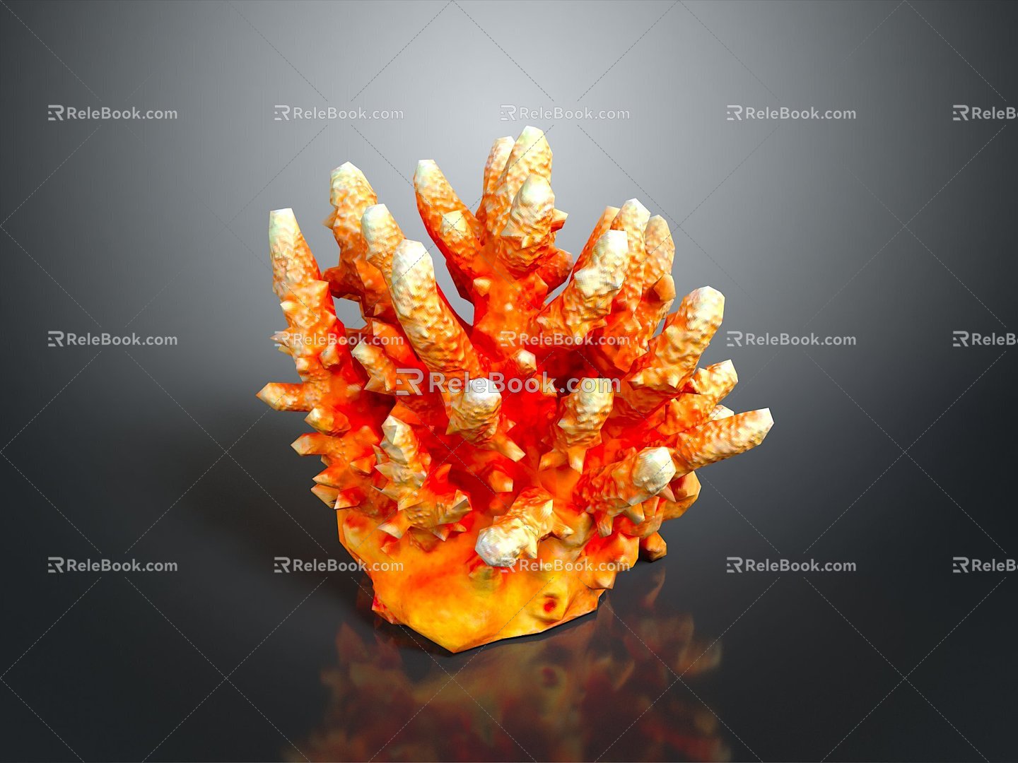 Coral Red Coral White Coral Blue Coral Gold Coral Black Coral Ball Coral Grass Coral Fine Finger Anemone 3d model