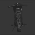 Custom Black Motorcycle With White Seat Large Retro Wheels And Sleek Design