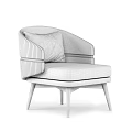 Luxury Modern Armchair In Grey Blue With Velvet Upholstery Wooden Legs And Accent Pillows