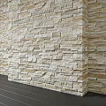 Stone Wall Components Featuring Natural Beige Brown Tones And Interlocking Patterns