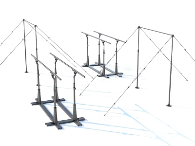 Sports Equipment Single Parallel Bars Building Equipment 3d model Sports Equipment Single Parallel Bars Building Equipment 3d model