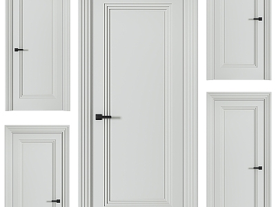 Modern Minimalist Room Door Simple Door 3d model