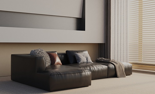 Three-seat sofa 3d model