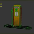 Vintage Retro Communication Device Yellow And Red With Control Panel Knob And Speaker Grille