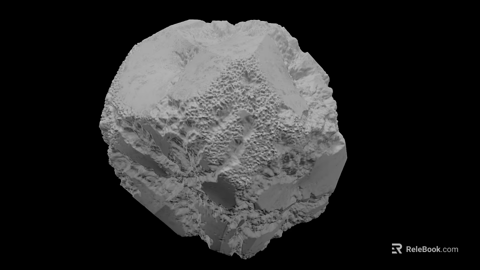 Natural Decorative Rockery Stone With Rough Surface And Irregular Shape Design 3d model 
