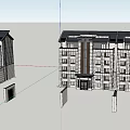 Multi Story Residential Apartment Building Exterior Design With Balconies And Windows