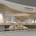 Modern Minimalist Clothing Store Interior With Wooden Staircase Design And Display Counters