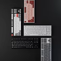 Various Colorful Mechanical Computer Keyboards With Different Designs And Layouts