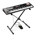 Professional Electronic Keyboard with Adjustable Stand and Sustain Pedal for Music Learning and Performance