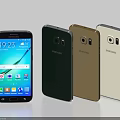 Samsung Smartphones In Black Gold Silver With Front Display Showing Time Weather And App Icons