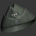 Green Wool Hat With Eagle Badge And Insignia For Daily Life Use