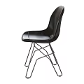 Modern Black Single Chair With Sleek Metal Frame And Stylish Design