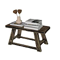Modern retro style stool 3d model