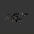 Modern sniper rifle bullet sight sniper rifle 3d model