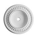 White Decorative Ceiling Rose With Ornate Pattern And Central Mounting Hole 3d model