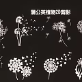 Stylish Dandelion Plant 2D Silhouette Wall Decal Hanging Decorative Art
