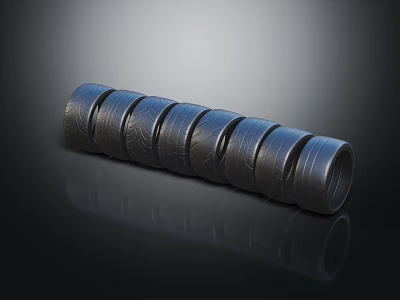 High Quality Automotive Spiral Black Rubber Hose For Vehicle Cooling Systems 3d model