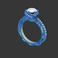 Elegant Diamond Ring With Large Center Stone And Intricate Band Design Details
