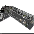 Modern Public Office Area With Open Layout Work Desks Green Plants And Sofa Seating