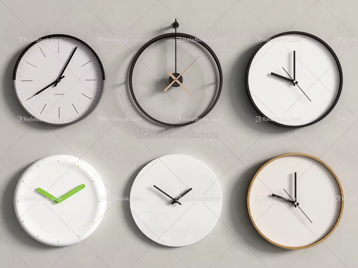 Modern clock wall clock 3d model