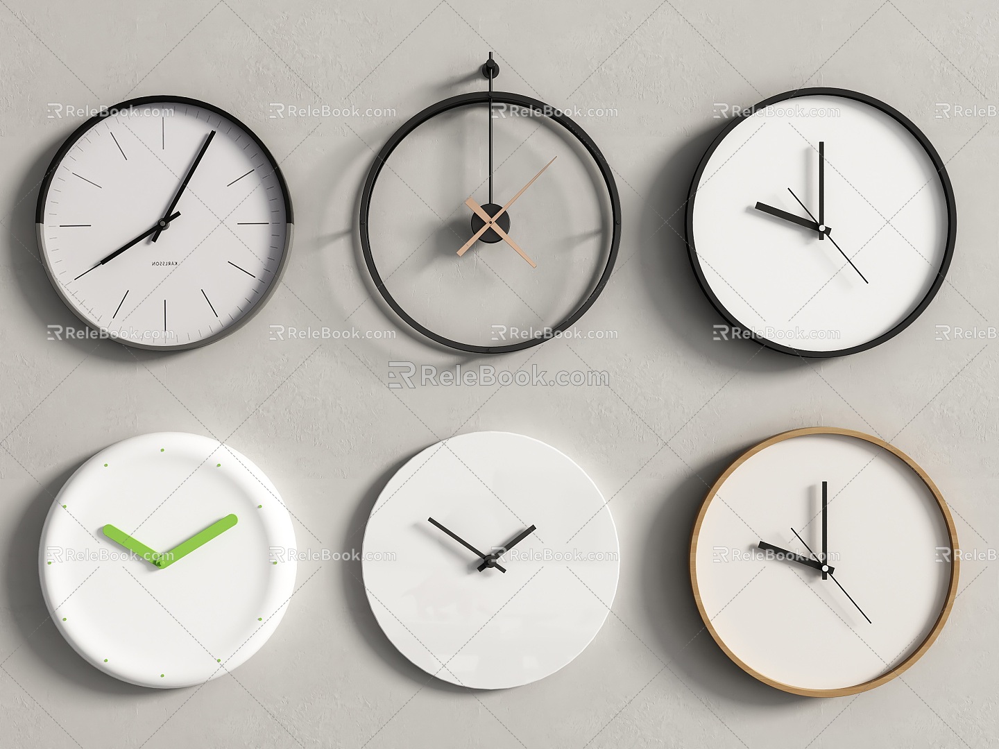 Modern clock clock wall clock 3d model