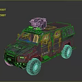 Armored Military Vehicle With Tactical Design Heavy Duty Off Road Tires And Roof Mounted Equipment
