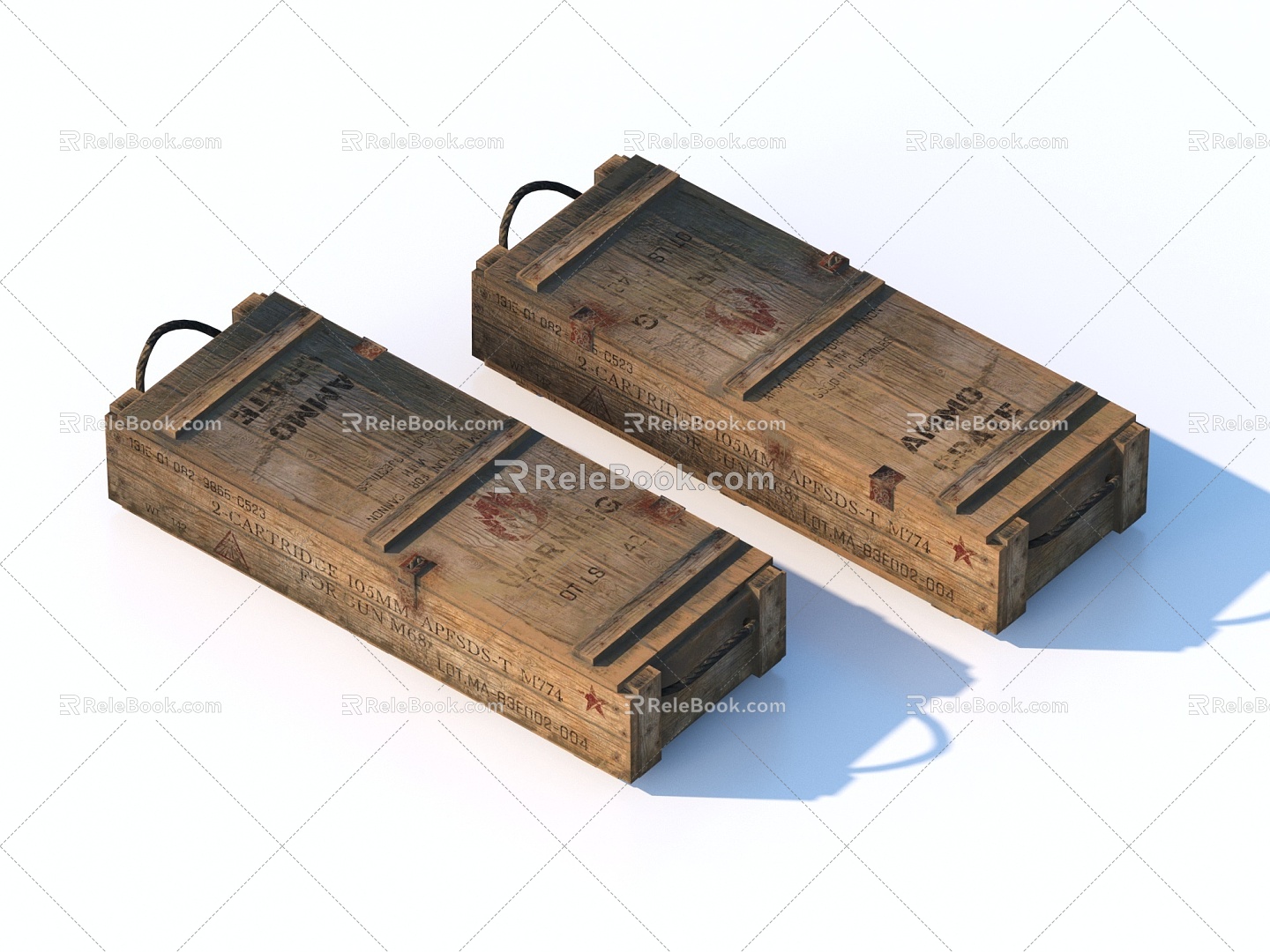 Wooden box Old wooden box 3d model