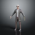 3D Sci Fi Character and Creature Model with Unique Mechanical Arm and Head Design