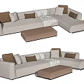 Modern Combination Sofa Multiplayer Sofa Corner Sofa Roger Sofa 3d model