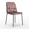 Modern Leather Upholstered Single Chair with Sleek Metal Legs and Brown Beige Color Options for Home Interior