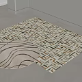 Modern Carpet Combination Memphis Carpet Antique Carpet Colorful Carpet Square Carpet Round Carpet 3d model
