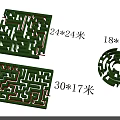 Outdoor Playground Maze Equipment For Kids With 24x24m 18x18m 30x17m Sizes