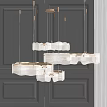 Modern crystal chandelier 3d model