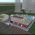Modern Fire Station Building With Solar Panels National Flag Training Area And Fire Trucks