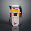 Shell Recharge Electric Vehicle Charging Station With White Design And Display Screen