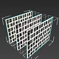 Minotti screen partition screen metal partition folding partition 3d model