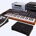 High Quality Audio Equipment With Synthesizer Keyboard Radio Tape And CD Player