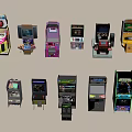Game machine racing game machine street fighter shooting machine clip doll machine 3d model