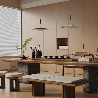 Modern dining table 3d model