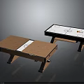 Two Air Hockey Tables With Wooden Tabletop And Field Pattern Including Pucks And Goals