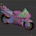 Modern Silver Motorcycle With Sleek Aerodynamic Design Shiny Metallic Body And Reflection