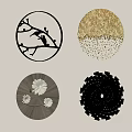 Other Circular Wall Decor Pieces With Diverse Textures And Artistic Patterns 3d model