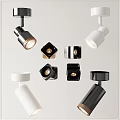 Different Black And White Downlights And Spotlights With Modern Design For Home Decoration