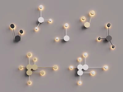 Modern Minimalist Light Luxury Metal Wall Lamp 3d model