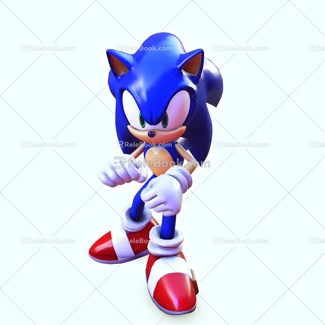 Game character ip cartoon character blue cat 3d model