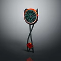 Functional Sports Equipment With Circular Dial Black Stand Orange Green Elements And Red Component