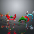 Festive Christmas Holiday Hair Headbands with Antler Snowflake Holly and Ornament Decorations