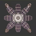 Advanced Lunar Lander Spacecraft with Solar Panels Landing Legs and Main Structure