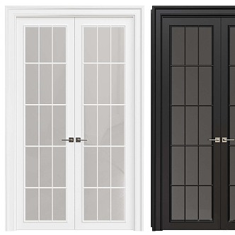 Modern double door 3d model